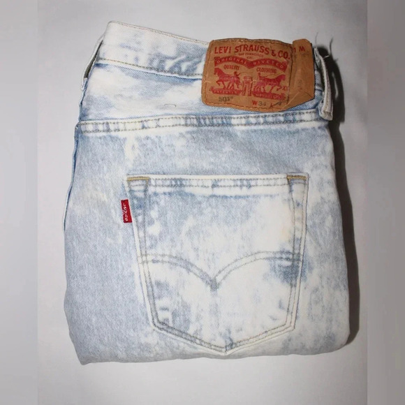 Levi's Other - Levi’s 501 Original Fit Straight Leg Button Fly Stone Wash Denim Jeans 34x34